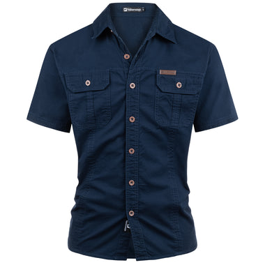 FALKENSTEJN Herren-Kurzarmhemd aus 100% Baumwolle – atmungsaktiv, pflegeleicht, klassischer Schnitt mit Brusttaschen, ideal für Freizeit & Büro, in Größen S-XXL