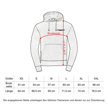 Oberbarnim Schulen Herren/Jungen Hoodie Größentabelle - City-Kaufhaus Herber GmbH