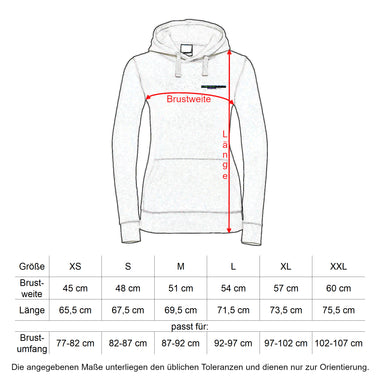 Oberbarnim Schulen Mädchen/Damen Hoodie Größentabelle - City-Kaufhaus Herber GmbH