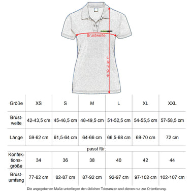 Oberbarnim Schulen Mädchen/Damen Poloshirt Größentabelle - City-Kaufhaus Herber GmbH