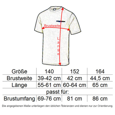 Oberbarnim Schulen Unisex Sportshirt Größentabelle - City-Kaufhaus Herber GmbH