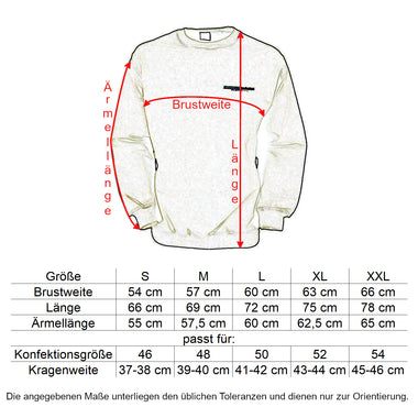 Oberbarnim Schulen Herren/Jungen Sweatshirt Größentabelle - City-Kaufhaus Herber GmbH