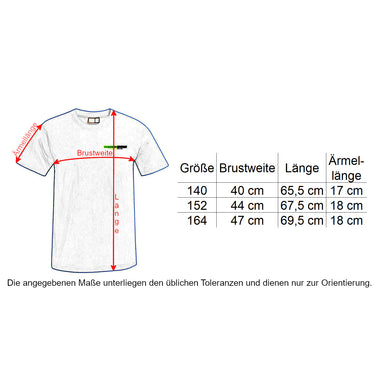 Oberbarnim Schulen Unisex T-Shirt Größentabelle - City-Kaufhaus Herber GmbH