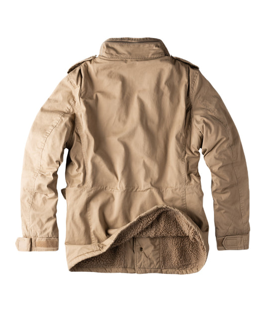 Surplus Raw Vintage Winterjacke Paratrooper Beige Rückansicht - City-Kaufhaus Herber GmbH