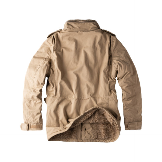Surplus Raw Vintage Winterjacke Paratrooper beige Rückansicht - City-Kaufhaus Herber GmbH