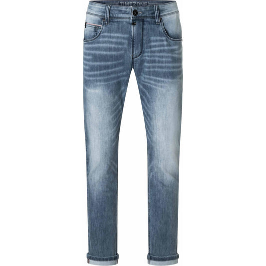 Timezone Stretchjeans Slim ScottTZ 3471 blue grey wash Vorderansicht - City-Kaufhaus Herber GmbH