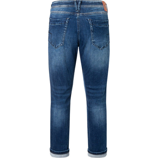 Timezone Stretchjeans Regular JackTZ 3137 bright navy wash Rückansicht - City-Kaufhaus Herber GmbH