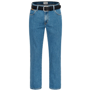 Wrangler Texas Baumwolljeans W12105096 Stonewash mit braunem Gürtel - City-Kaufhaus Herber GmbH