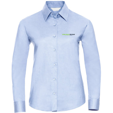 Oberbarnim Schulen Mädchen/Damen Bluse langarm oxfordblue - City-Kaufhaus Herber GmbH