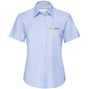 Oberbarnim Schulen Mädchen/Damen Bluse kurzarm oxfordblue - City-Kaufhaus Herber GmbH
