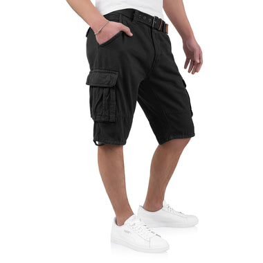 Indicode Kjeld Herren Cargoshorts mit 6 Taschen inkl. Stoffgürtel aus 100% Baumwolle