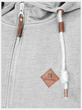 Laden Sie das Bild in den Galerie-Viewer, FALKENSTEJN stylischer Kapuzenpullover Sweatshirt mit Logolederpatch Hoodie Pulover mit 2 seitlichen Taschen
