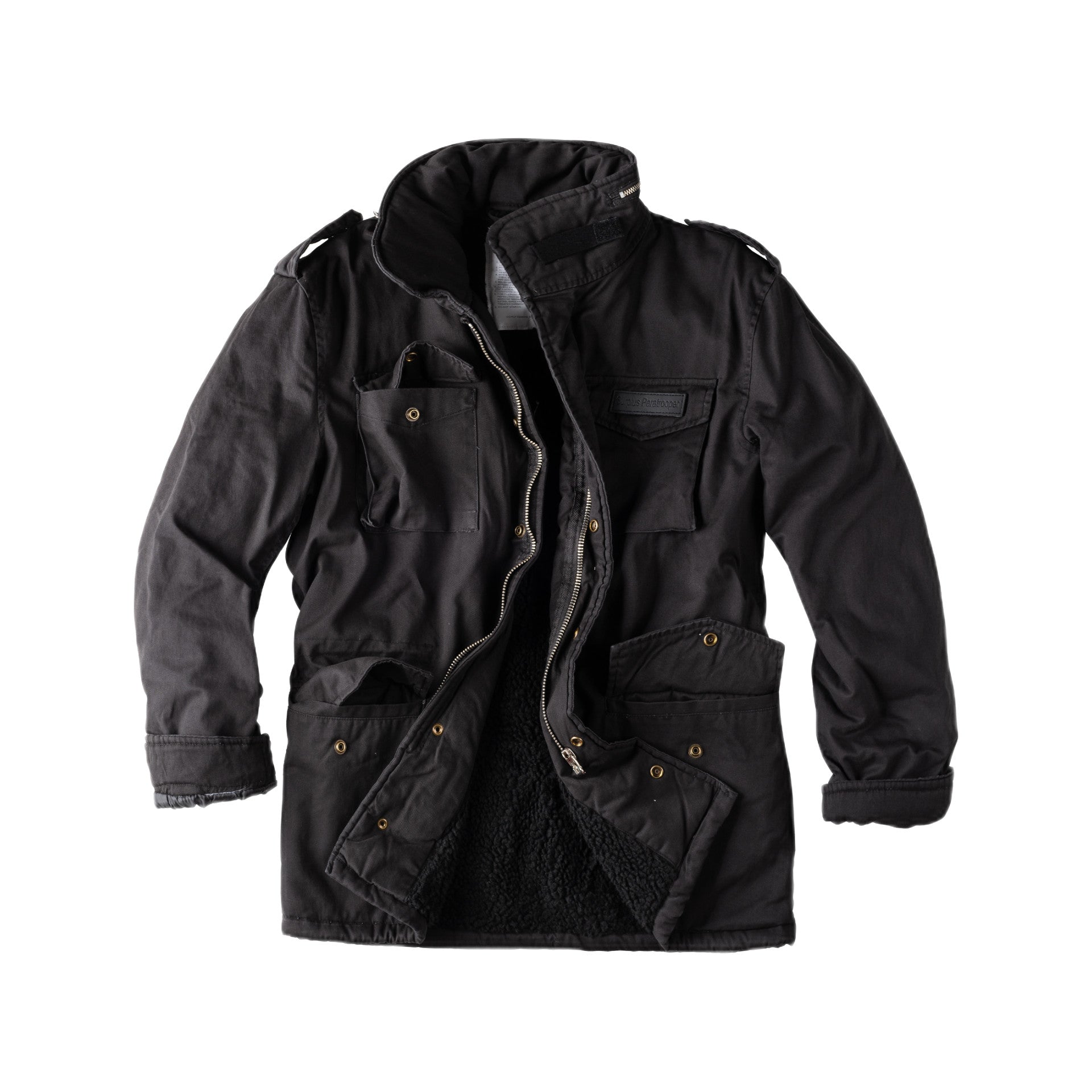 Surplus Raw Vintage Winterjacke Paratrooper schwarz Vorderansicht - City-Kaufhaus Herber GmbH
