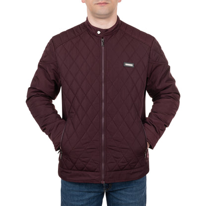 Falkenstejn Steppjacke Ilian dark red Vorderansicht am Model - City-Kaufhaus Herber GmbH