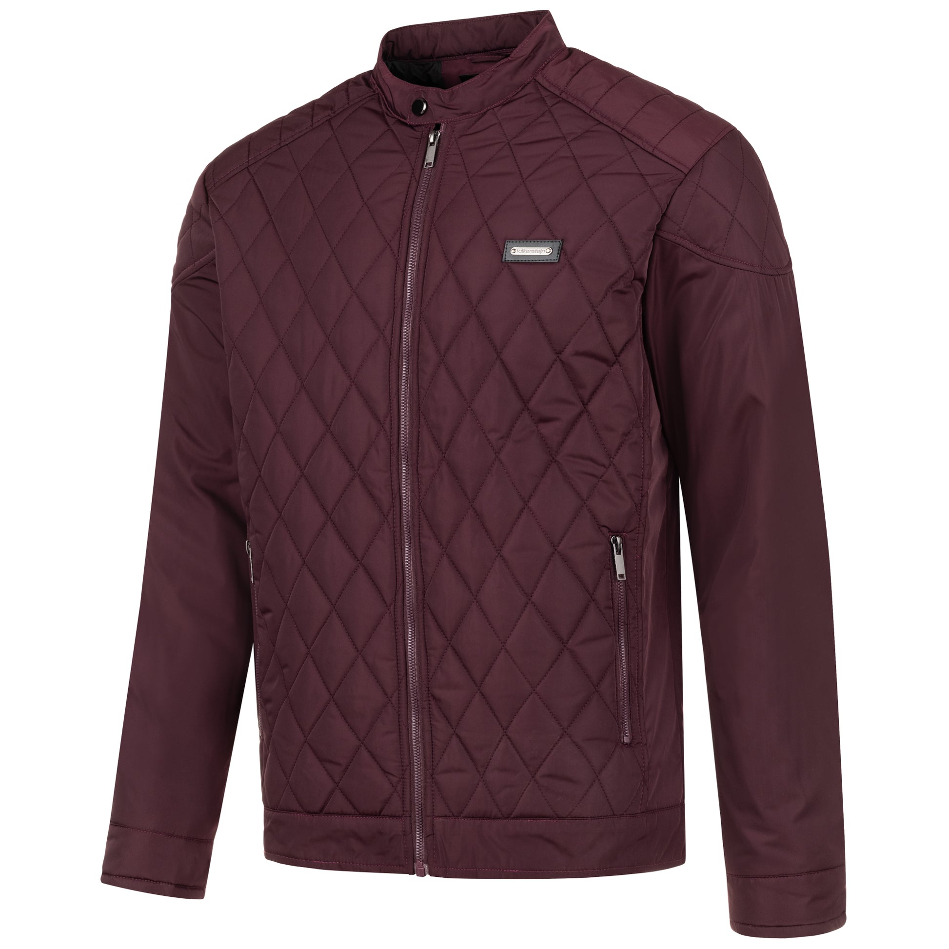 Falkenstejn Steppjacke Ilian dark red Schrägansicht - City-Kaufhaus Herber GmbH