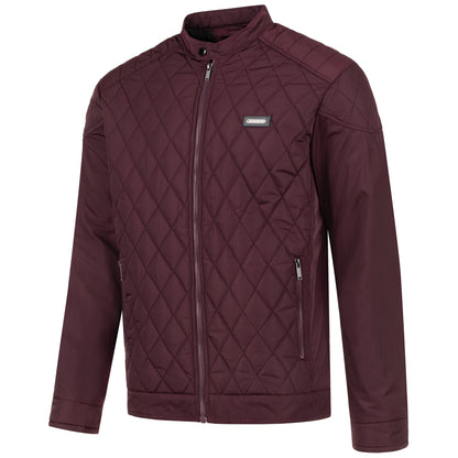 Falkenstejn Steppjacke Ilian dark red Schrägansicht - City-Kaufhaus Herber GmbH