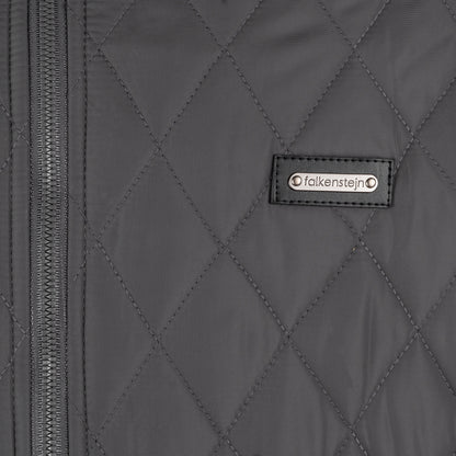 Falkenstejn Steppjacke Ilian grey Detailansicht Logo-Badge - City-Kaufhaus Herber GmbH