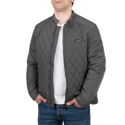 Falkenstejn Steppjacke Ilian grey Schrägansicht am Model - City-Kaufhaus Herber GmbH