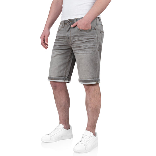 Falkenstejn Mads Jeansshorts light grey Schrägansicht am Model - City-Kaufhaus Herber GmbH