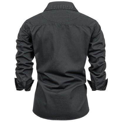 Falkenstejn Herren-Hemd Riccaldo black Rückansicht - City-Kaufhaus Herber GmbH