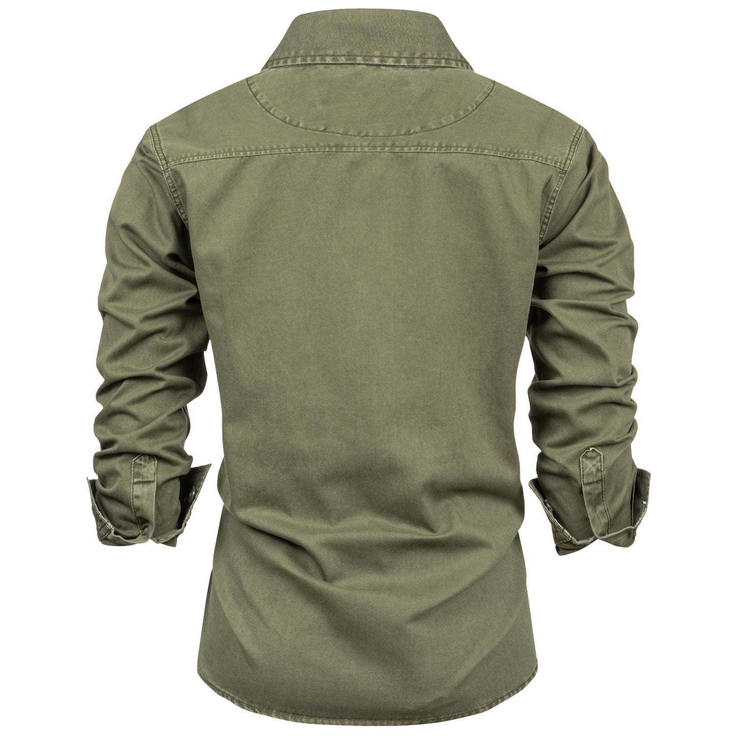 Falkenstejn Herren-Hemd Riccaldo army Rückansicht - City-Kaufhaus Herber GmbH