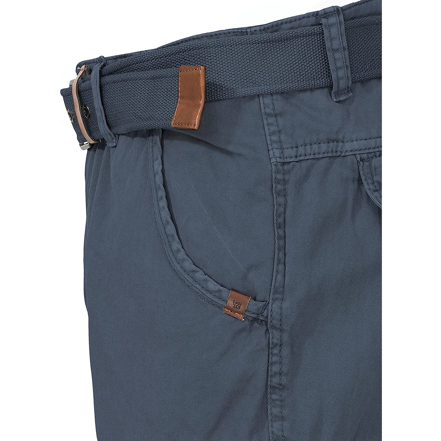Indicode Cargoshorts Kjeld navy Detailansicht Eingrifftasche - City-Kaufhaus Herber GmbH
