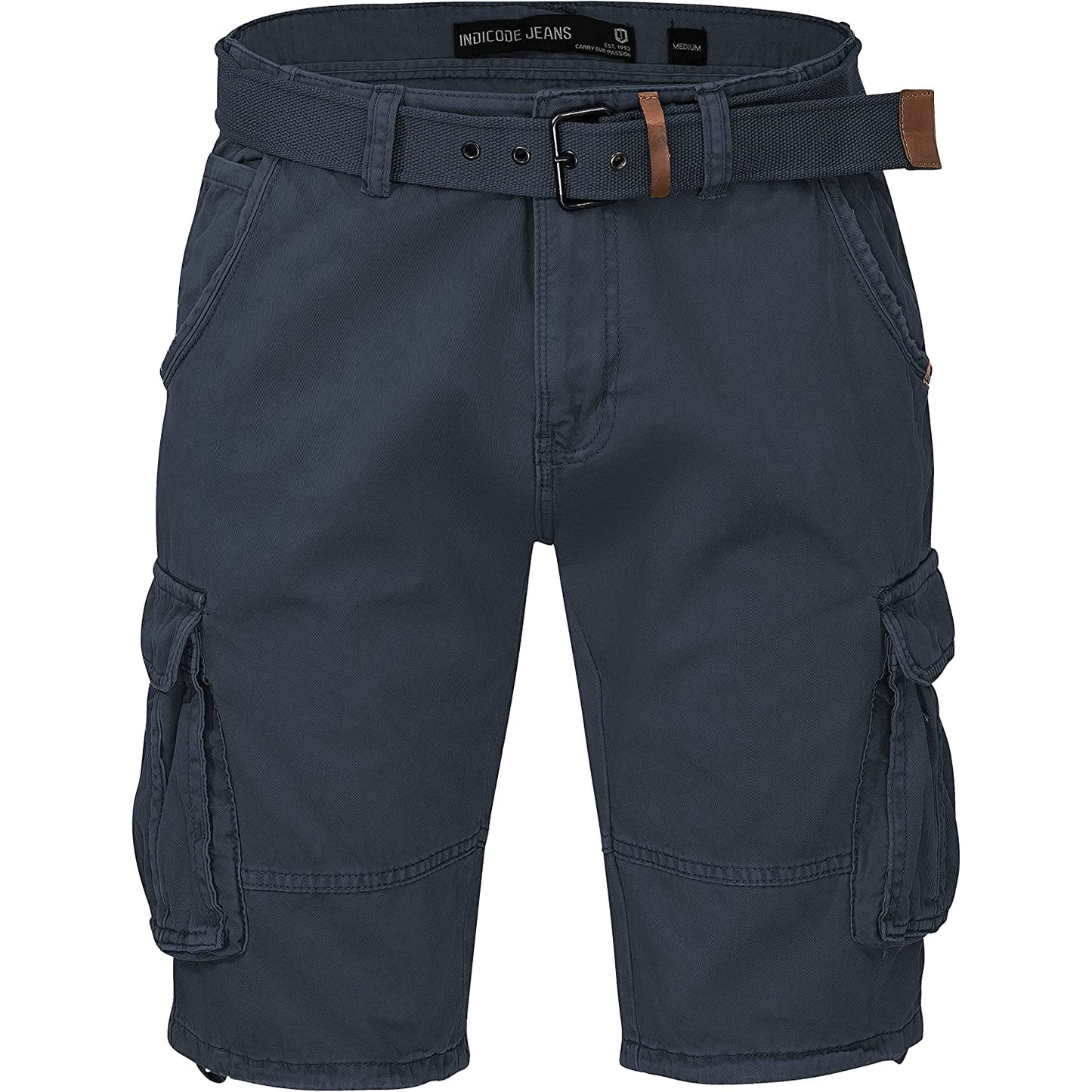 Indicode Cargoshorts Kjeld navy Vorderansicht - City-Kaufhaus Herber GmbH