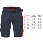 Indicode Cargoshorts Kjeld navy Größentabelle - City-Kaufhaus Herber GmbH