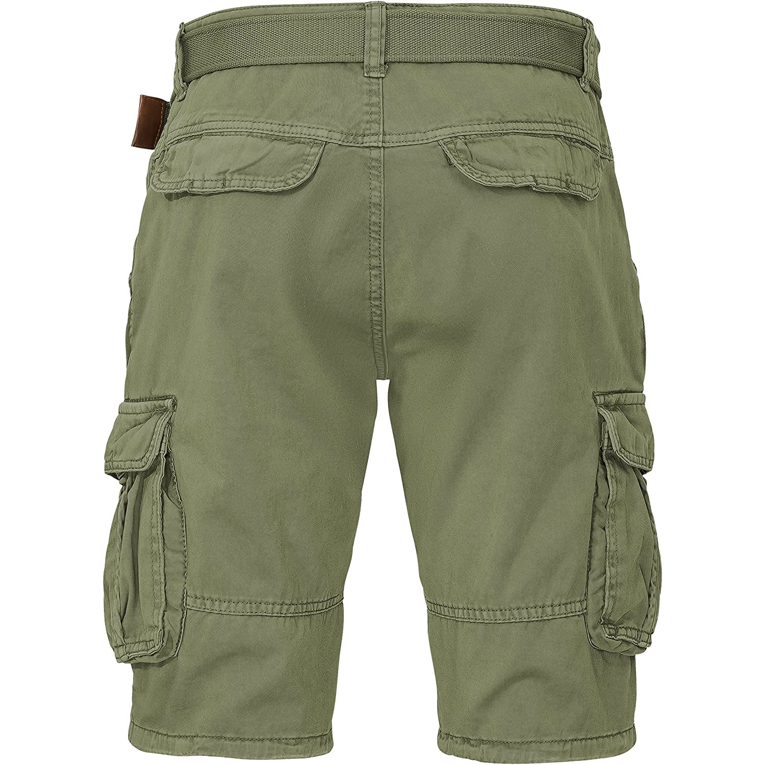 Indicode Cargoshorts Kjeld army Rückansicht - City-Kaufhaus Herber GmbH