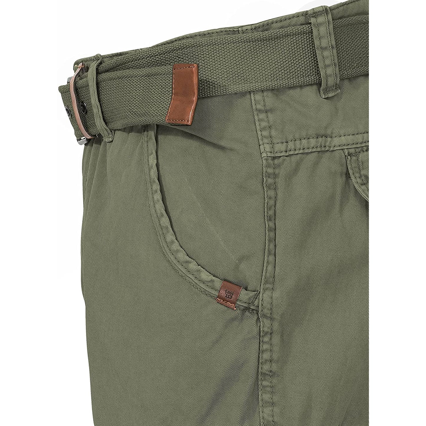 Indicode Cargoshorts Kjeld army Detailansicht Eingrifftasche - City-Kaufhaus Herber GmbH