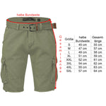 Indicode Cargoshorts Kjeld army Größentabelle - City-Kaufhaus Herber GmbH