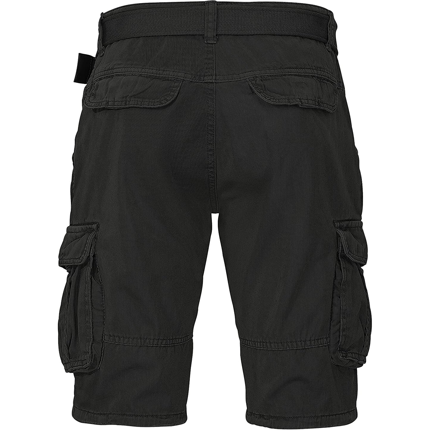 Indicode Cargoshorts Kjeld black Rückansicht - City-Kaufhaus Herber GmbH