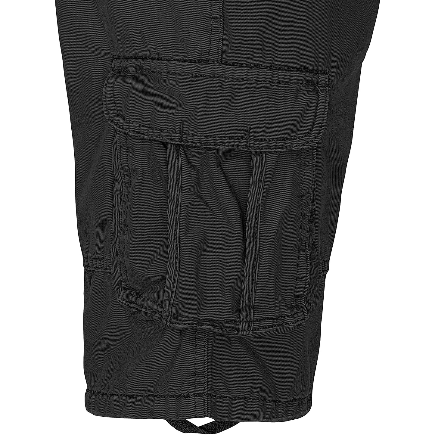 Indicode Cargoshorts Kjeld black Detailansicht Cargotasche - City-Kaufhaus Herber GmbH