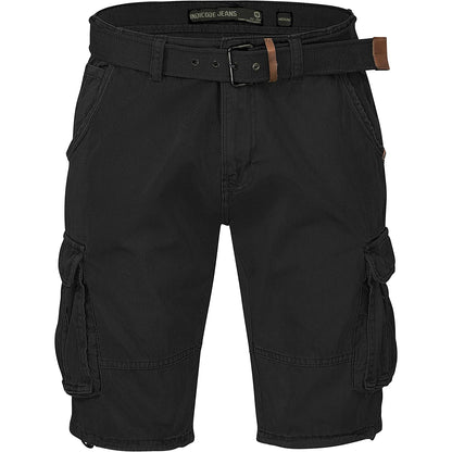 Indicode Cargoshorts Kjeld black Vorderansicht - City-Kaufhaus Herber GmbH