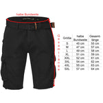 Indicode Cargoshorts Kjeld black Größentabelle - City-Kaufhaus Herber GmbH