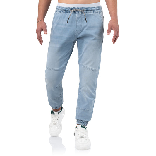 Indicode Oltjon Freizeithose dim blue Vorderansicht am Model - City-Kaufhaus Herber GmbH