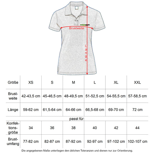 Oberbarnim Schulen Mädchen/Damen Poloshirt Größentabelle - City-Kaufhaus Herber GmbH