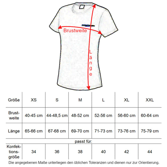 Oberbarnim Schulen Mädchen/Damen Sportshirt Größentabelle - City-Kaufhaus Herber GmbH