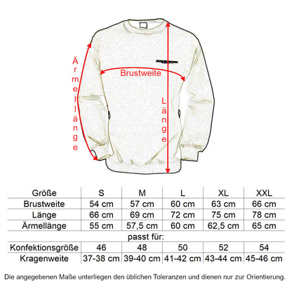Oberbarnim Schulen Herren/Jungen Sweatshirt Größentabelle - City-Kaufhaus Herber GmbH