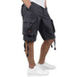 Surplus Airborne Vintage Shorts 17 anthrazit Seitenansicht am Model - City-Kaufhaus Herber GmbH