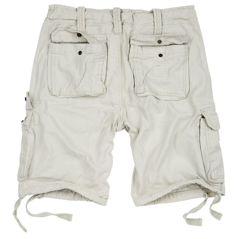 Surplus Airborne Vintage Shorts 19 matt weiß Rückansicht - City-Kaufhaus Herber GmbH
