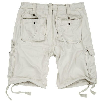 Surplus Airborne Vintage Shorts 19 matt weiß Rückansicht - City-Kaufhaus Herber GmbH