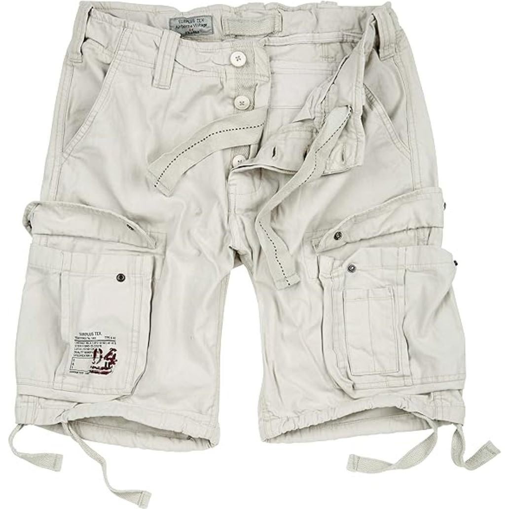 Surplus Airborne Vintage Shorts 19 matt weiß Vorderansicht - City-Kaufhaus Herber GmbH