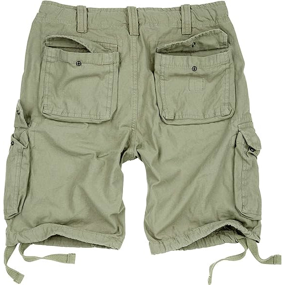 Surplus Airborne Vintage Shorts 21 oliv light Rückansicht - City-Kaufhaus Herber GmbH