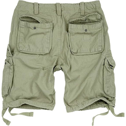 Surplus Airborne Vintage Shorts 21 oliv light Rückansicht - City-Kaufhaus Herber GmbH