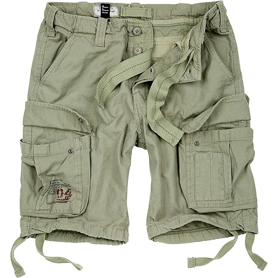 Surplus Airborne Vintage Shorts 21 oliv light Vorderansicht - City-Kaufhaus Herber GmbH