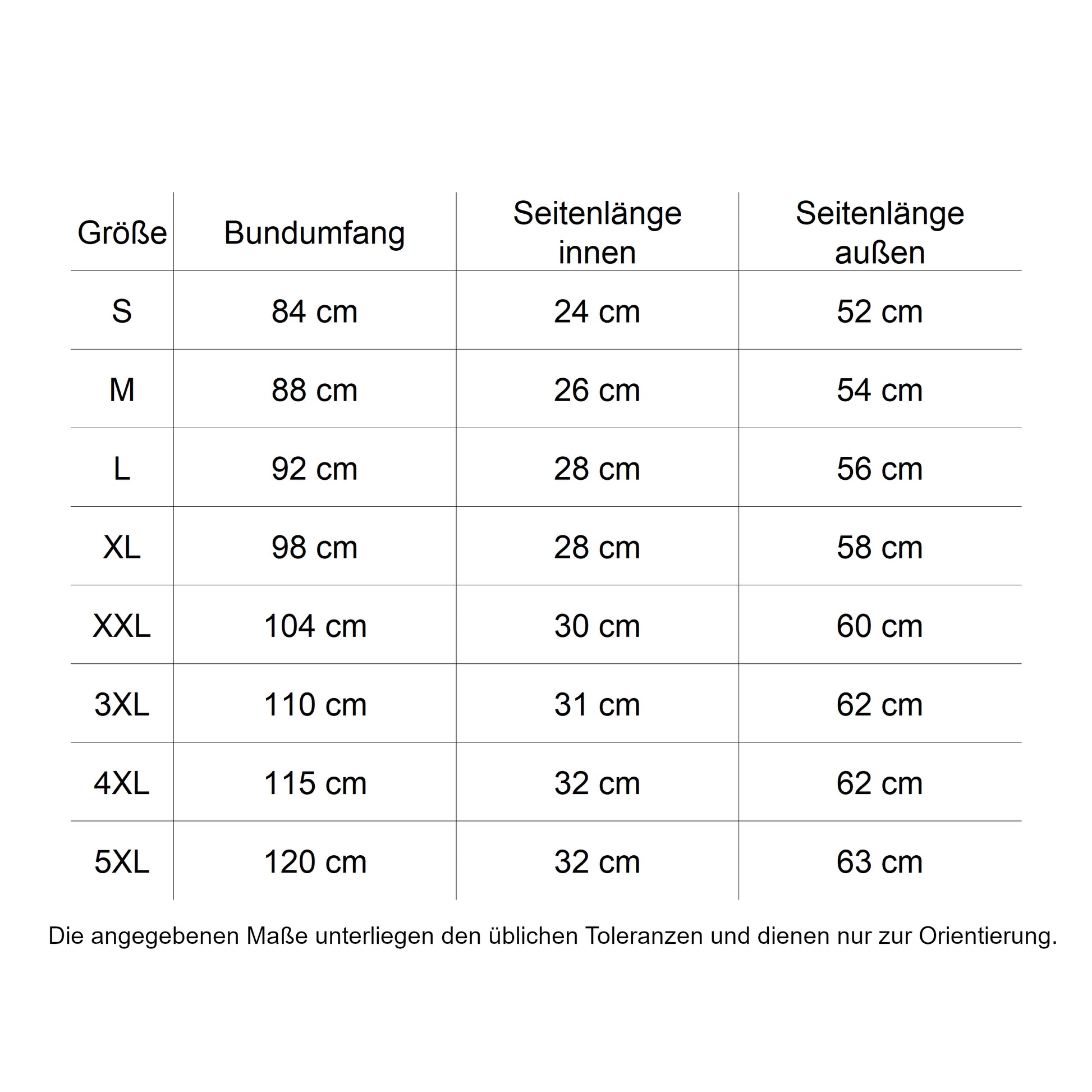 Surplus Airborne Vintage Shorts Größentabelle - City-Kaufhaus Herber GmbH