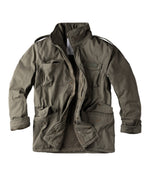 Surplus Raw Vintage Winterjacke Paratrooper Oliv Vorderansicht - City-Kaufhaus Herber GmbH