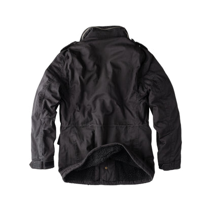 Surplus Raw Vintage Winterjacke Paratrooper schwarz Rückansicht - City-Kaufhaus Herber GmbH