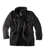 Surplus Raw Vintage Winterjacke Paratrooper Schwarz Vorderansicht - City-Kaufhaus Herber GmbH